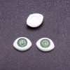 Fittings 'Living Eyes' pair, green pupil color, diameter 7mm, 10x13mm, packaging 50 pairs