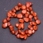 Red jasper natural stone beads, 'butterfly' shape, diameter 6-12 mm, thread length 39 cm