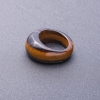 Ring with natural tiger's eye stone, 20 mm size