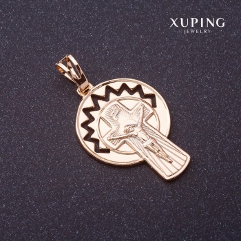 Xuping Cross Pendant, Gold Color, 37x20 mm