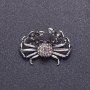 Diamond Crab Brooch, Silver