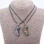 Pair Friendship Pendant: Sneakers on a Cord, length 45 cm, metal color 'Silver and Bronze'