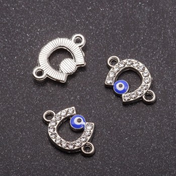 Horseshoe-shaped connector findings 17x11 mm pack of 3