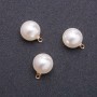 Pendant finding 'Pearl' (plastic), 12mm diameter, pack of 10