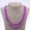 Purple necklace with Skafarki shells, length 120 cm