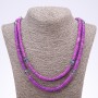 Purple necklace with Skafarki shells, length 120 cm