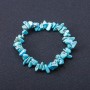 Elastic bracelet with green turquoise chips 6–8 mm (synthetic)