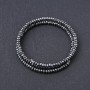 Memory bracelet with natural hematite, faceted hematite rondelle beads, diameter 4×2.5 mm, length 18.5 cm
