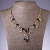 Necklace with blue crystals 'Branches', length 42-50 cm