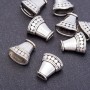 Bead End Cap Fittings, hat-style, diameter 16×16×8 mm, hole 4×5 mm, packaging 20 g ± 8 pcs