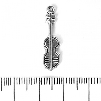 Violin Pendant Findings 26×7 mm, 20 g ± 17 pcs