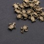 Bronze Turtle Fittings, diameter 1.5 mm, length 16x13 mm, packaging 20 g +/- 22 pcs