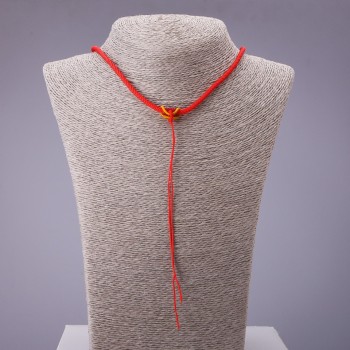 Red neck cord with yellow fastener 60cm