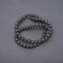 Lava stone beads on a string, diameter 6mm, length 40 cm