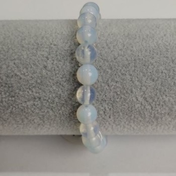 Moonstone Bracelet with Smooth Bead, 8 mm Diameter
