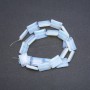 Moonstone Beads (synthetic) Rectangular, 13x18x4 mm, strand length 39 cm