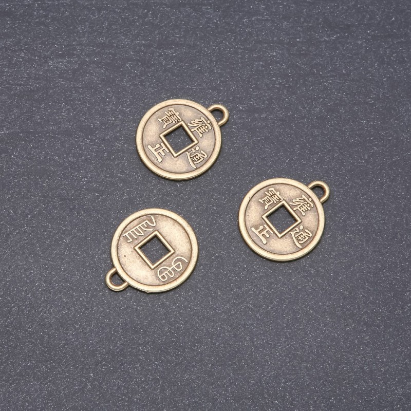 Pendant hardware Chinese coin 20mm, 20g, ±12 pcs