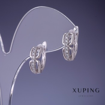 Earrings Xuping 6x14mm Rhodium