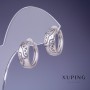 Xuping Earrings 16×7.5 mm Rhodium