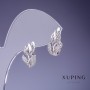 Xuping Leaves Earrings 14x10 mm Rhodium