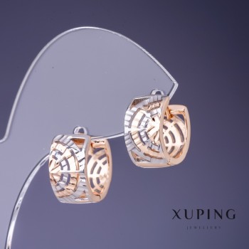 Xuping Earrings 13×8 mm '18K gold plating, rhodium'