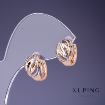 Xuping 12x9 mm Earrings '18K Gold Plating, Rhodium'