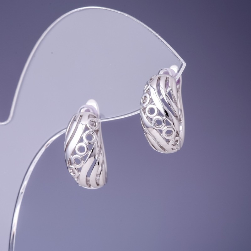 Xuping Rhodium Earrings 16×7 mm