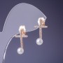 Earrings Xuping Pearl Crosses "Mallorca" 20x12 mm "18K Gold Plating"