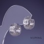 Earrings Xuping 13x9mm Rhodium