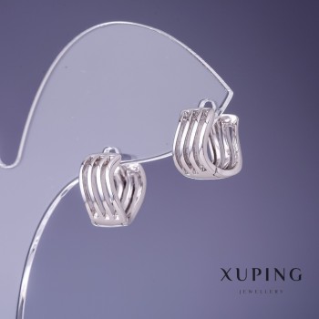 Earrings Xuping 7x12mm rhodium