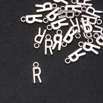 Pendant findings Letter 'R' 17x7mm, packaging 20 g (±25 pcs)