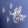 Pendant finding Letter 'P' 17x7mm, packaging 20 g (±30 pcs)