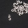 Pendant finding Letter 'S' 17x7mm, packaging 20 g (approx. 30 pcs)