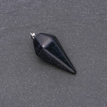 Pendant 'Pendulum' Blue Sand Aventurine Night of Cairo 40x30x13mm