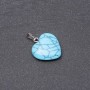 Heart Pendant Blue Turquoise (Pressed) 19x19x26 mm