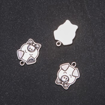 Piglet Pendant Findings 16x20mm, packaging 20g +/- 9 pcs