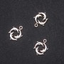 Pendant Finding Dolphins Trio 15x20mm, packaging 20 g, ±13 pcs