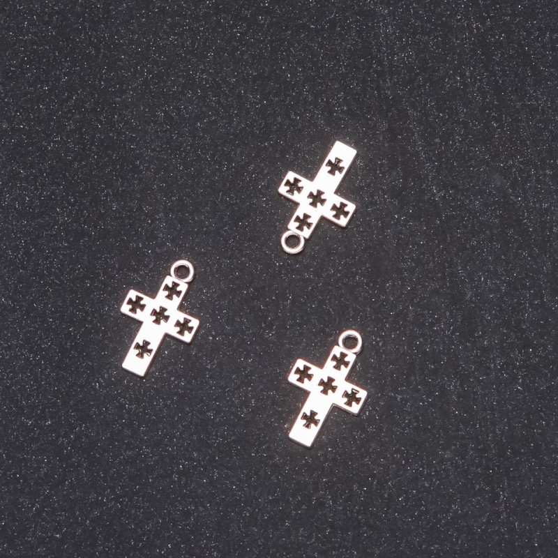 Cross pendant findings 17x10 mm, packaging 20 g ± 45 pcs