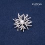 Xuping Brooch Winter Flower 40mm Rhodium