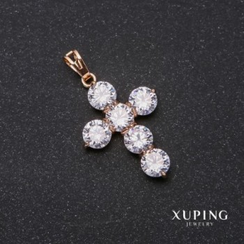 Xuping Cross Pendant 23x32x40 mm, 18k Gold Plating