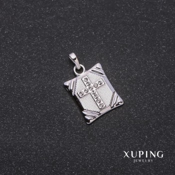 Xuping Cross Pendant 13x15x23mm Rhodium-plated