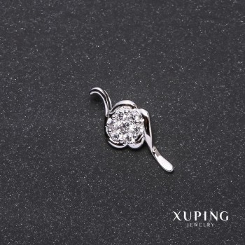 Xuping Swirl Pendant 10×24 mm Rhodium