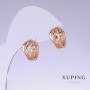 Xuping Earrings, length 13mm, thickness 9mm, 18K gold plating