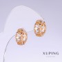 Xuping Earrings, 16 mm length, 7 mm thickness, 18K gold plating