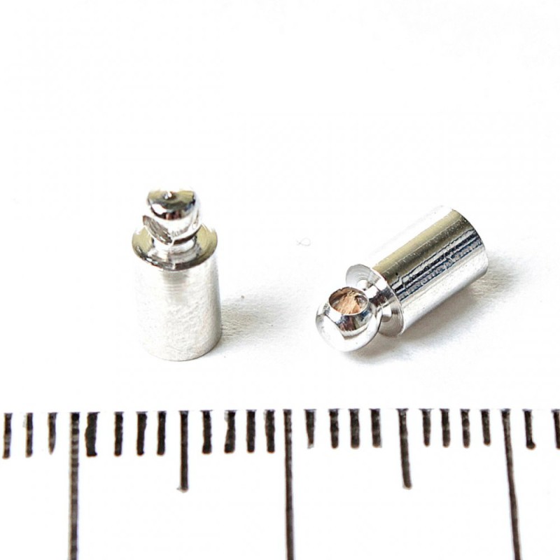 Cord End Caps, 4 mm Diameter, Pack of 38 (±) pcs