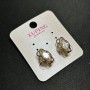 Xuping earrings with white zircon 10x15mm '18K gold plating'