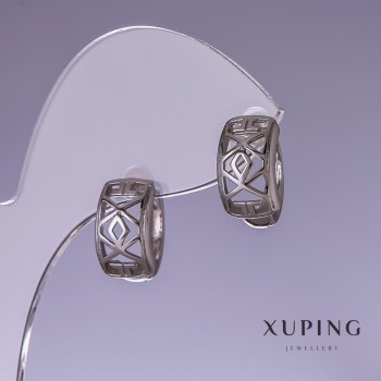 Xuping Rhodium Earrings 8×14 mm