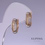 Xuping Earrings 17x7mm '18k gold plating, rhodium'