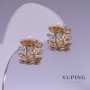 Earrings Xuping 15x10 mm '18k gold plating, rhodium'