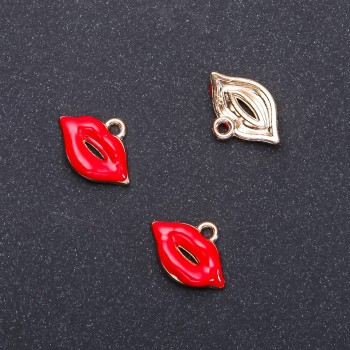 Pendant Findings 'Kiss', diameter 18mm, length 13mm, hole diameter 1.9mm packaging 10 pcs. (+ -)